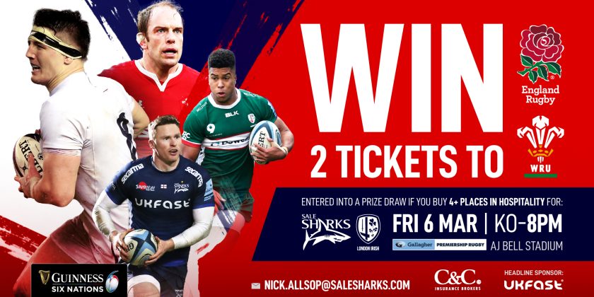 Win 2 tickets to watch England v Wales In The Six Nations