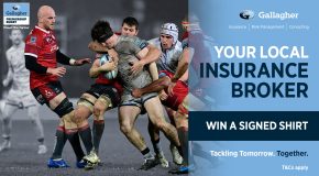 Win a signed shirt from Gallagher, your local insurance broker