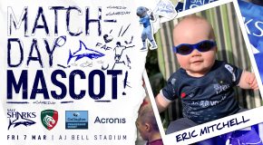 MATCHDAY MASCOT – Sale Sharks vs Leicester Tigers