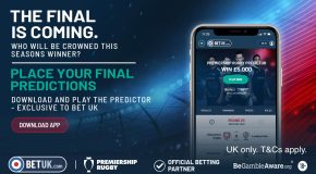 Win £5,000 in BetUK.com’s Premiership Rugby Predictor