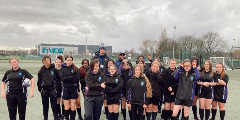 Droylsden girls get intro to rugby thanks to Sharks stars, Project Rugby and Printerland