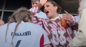 Ilona Maher celebrates with Sharks’ World Cup stars